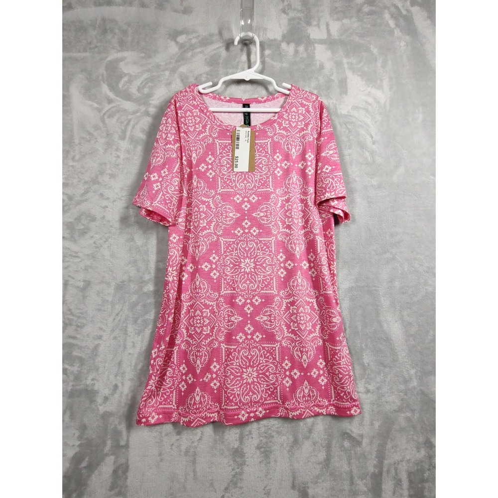 Sterling Kreek Kids Pink Bandana Paisley Bubble Yum Top SKC1345 XL